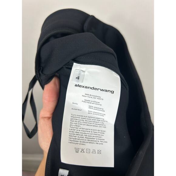 Alexander Wang T. High Waist Slim Trousers Black Sz 4 Quiet Luxary Office - Picture 7 of 8